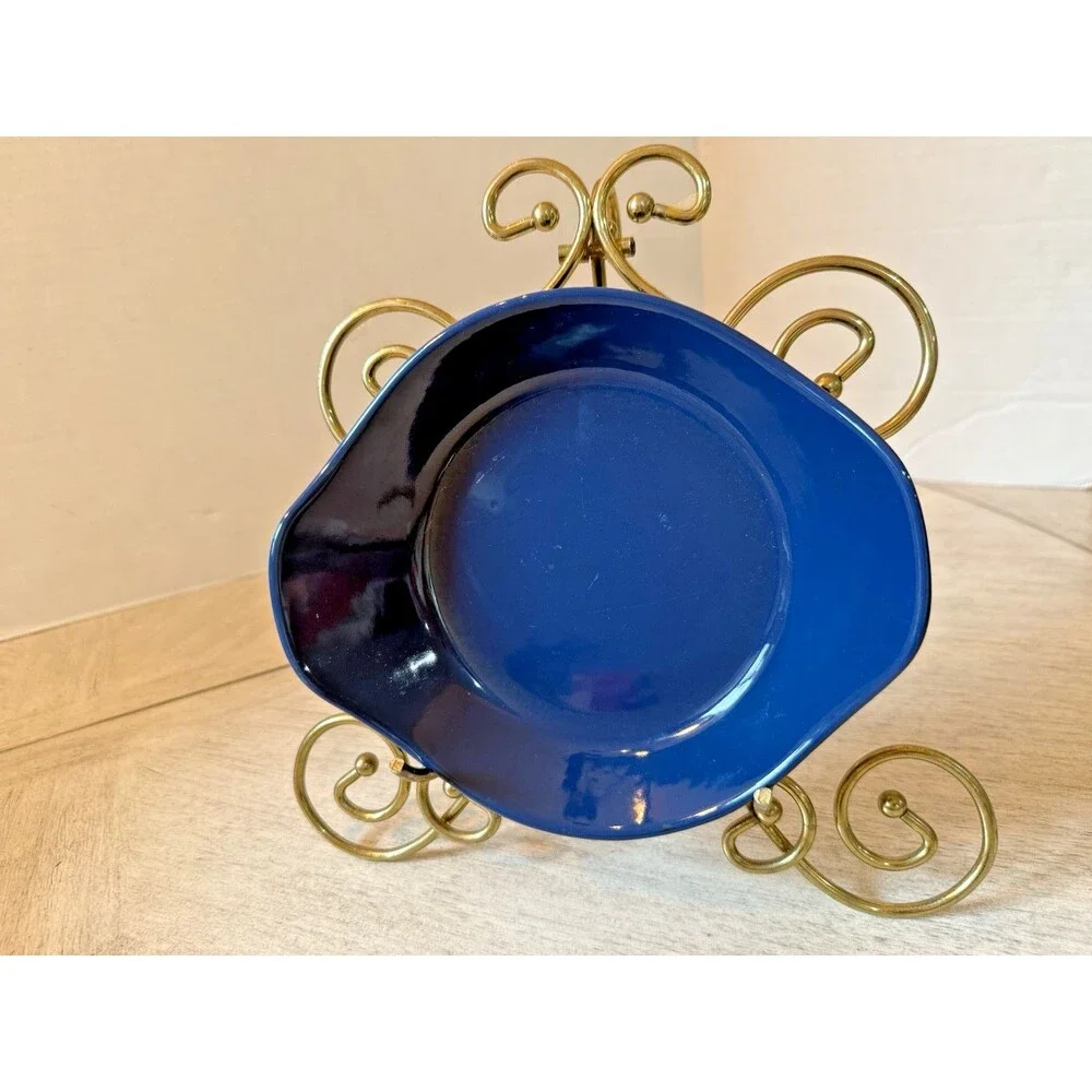 2 Copco Michael Lax Oval Enameled Cast Iron Baking Dish 1960s Denmark 8” x 7”